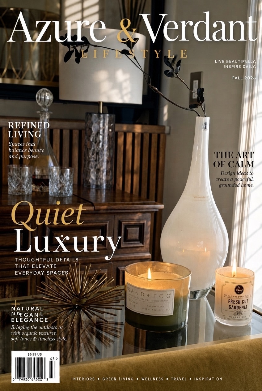 Preview cover for the upcoming Azure & Verdant Lifestyle Fall 2026 Quiet Luxury edition